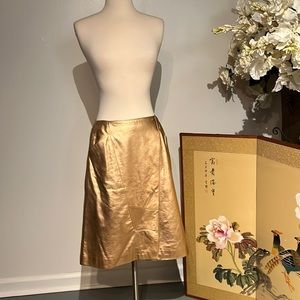Chanel Pink Metallic A-line skirt Size 38